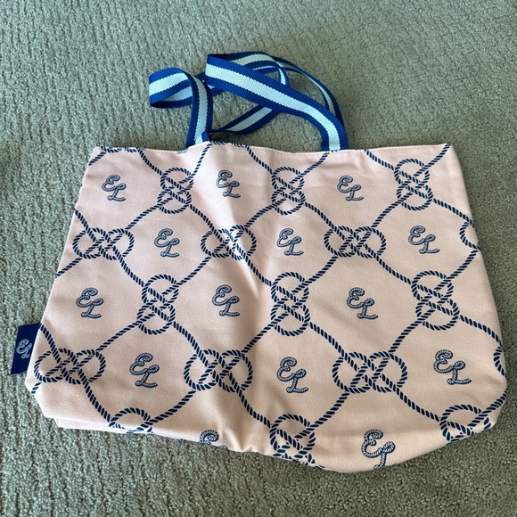 New Estee Lauder pink navy nautical tote - Picture 1 of 7
